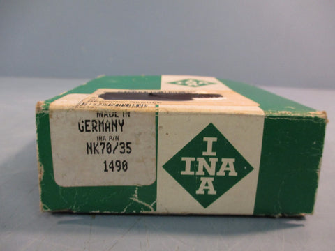 INA NK70/35 Needle Roller Bearing, Outer Ring and Roller, Steel Cage