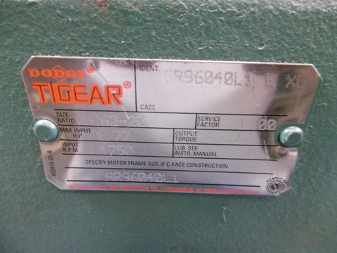 Dodge Tigear SR96040L1 Gearbox Rpm 1750