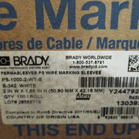 Brady PS10002WTS Permasleeve PS Wire Markers 100/roll