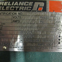 Reliance P21G7405 CB XE Motor 10 HP 3500 RPM 230/460 Volt 215T Frame