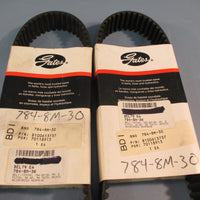 LOT OF (2) GATES 784-8M-30 TIMING BELT 8MM PITCH X 30 WD, 98 TEETH