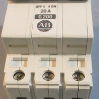 Allen Bradley 1492CB3 Ser B G200 Circuit Breaker 20A 480VAC 65VDC