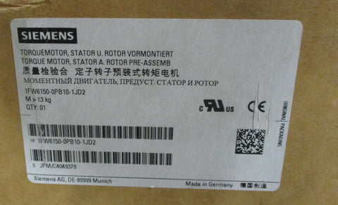Siemens 1FW61500PB101JD2 Torque Motor Stator Simotics 3 Ph Synchronous NIB