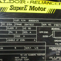 Baldor 09G887Z601G1 Super E 20 HP Motor 3520 RPM, 208230/460 V, 284TSCZ Frame