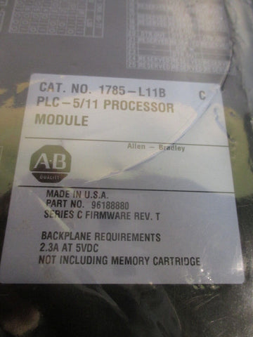 Allen-Bradley PLC-5/11 Processor Module Series C Rev. T 1785-L11B