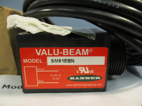 Banner SM91EBN Sensor, Photoelectric, Emitter 30m Range 1030VDC 2m PVC, 41282