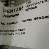 Pentair Raychem RTD10CS Temperature Sensor 10VDC Max 400 deg F Max