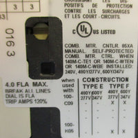 Allen Bradley 140MC2EB40 Ser. D Circuit Breaker 348786 690V 2.54A