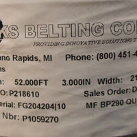 Sparks Belting MF BP290 Quiet Weave 52 FT LG x 21-1/2 IN Wd Conveyor Belt