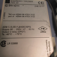 ENDRESS & HAUSER LIMIT SWITCH COMPACT INSERT 90250VAC 2RELAY DPDT FEC22