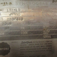 US Motors JVNGD Syncrogear 1 HP, 84 Final RPM Out, 3 Ph 220-440V, 182-10 Frame