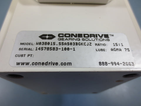 Conedrive Gearing Soutions W038015SSAS03BGKCJZ Gearbox Ratio 15:1