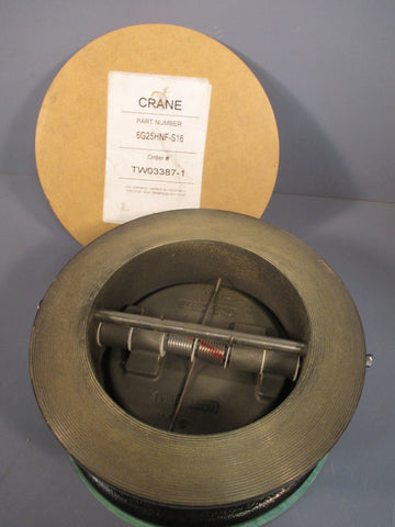 CRANE DUO CHEK II CHECK VALVE SERIES 250 SIZE 6" 250 CAST IRON G25HNF-S16
