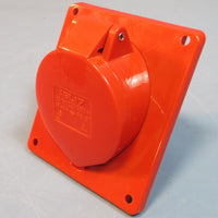 Altech ABL17 16A 6h/220/380V, 5 Pin Wall Mount Straight Receptacle Red NWOB