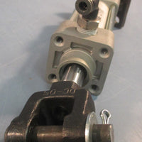 SMC NCA1D150-0200 Pneumatic Tie-Rod Cyllinder 250PSI 2" Stroke W/ Rod Clevis
