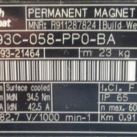 Rexroth Indramat MHD093C058PP0BA Permanent Magnet Motor R911287824 32mm Shaft