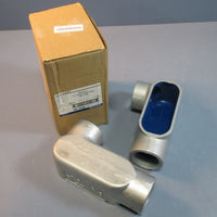 Thomas & Betts LR57 Blue Kote 1-1/2" Rigid Conduit Body Gray Iron Qty 2 NIB