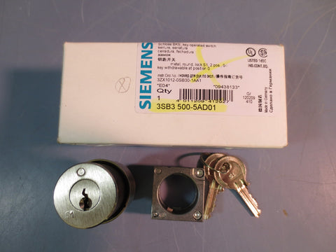 New SIEMENS 3SB35005AD01 22mm Metal Key Actuator Dual Position