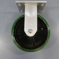 New Albion Alathane 8" X 2" Wheel Non Swivel Fixed Position Poly Cast Iron Black