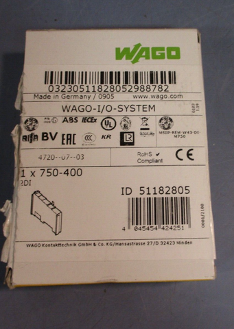 Wago 2 Channel Input/Output Module 24vdc 750400