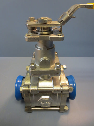 Flow-Tek 2" S-7008 7000 Series Stainless Steel 3 Piece Full Port Ball Valves New