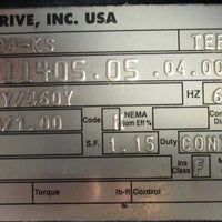 Sew Eurodrive R27DT71D4-KS Gearmotor DFT71D4-KS 1700RPM .5HP 39.25:1 1" Shaft Di
