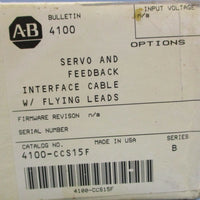 Allen Bradley 4100CCS15F Ser. B Rev. F Servo & Feedback Interface Cable