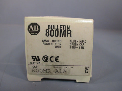 AllenBradley Green Pushbutton Flush Head Ser A 800MRA1A
