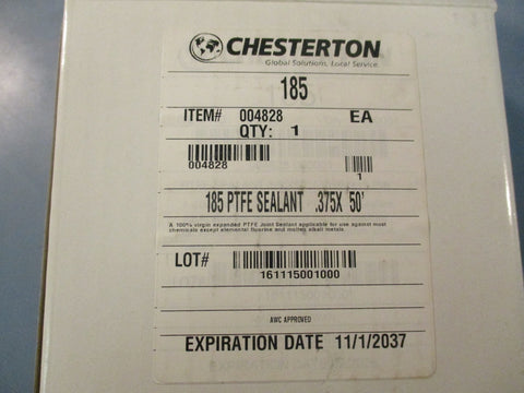 Chesterton 004828 Joint Sealant PTFE 185 3/8" x 50' Form In Place Gasketing