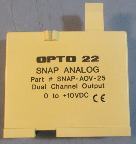 Opto 22 Snap Analog SNAP-AOV-25 Dual Channel Output Module 0-10VDC
