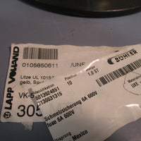 LAPP Volland Yellow Cordset UL 1015/ MTW/CSA/HAR 305MTR 0105850611
