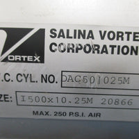 Salina Vortex I500x10.25M 20866 DAC501025M Air Cylinder  Used