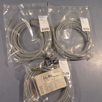 Lot of (3) Festo KMEB2245LED Plug Socket W/Cable 24Vdc; 5m Long 174845