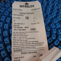 Intralox 79605 Ser 2400 Flush Grid Polypropylene Blue Belt 6"W x 60.1FT 56140628