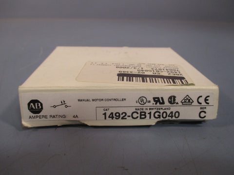 AllenBradley Circuit Breaker 1 Pole 4 Amp Ser. C Cat: 1492CB1G040