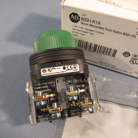 Allen Bradley 800HR1A Series G 30mm Momentary Push Button Green Booted Head