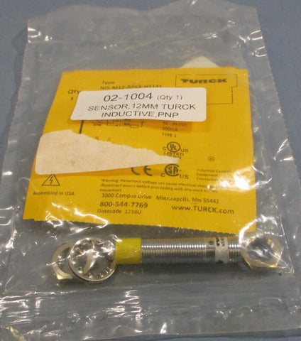 Turck NI5-M12-AP6X-H1141 Proximity Sensor 10-30VDC 200mA Sn: 5mm= .197" 4653400