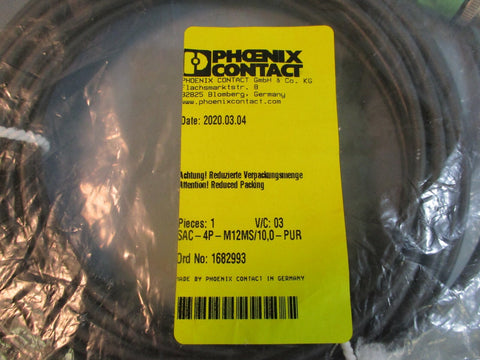 Phoenix Contact SAC4PM12MS/10,0PUR Sensor/Actuator Cable 10M V/C:03 NEW