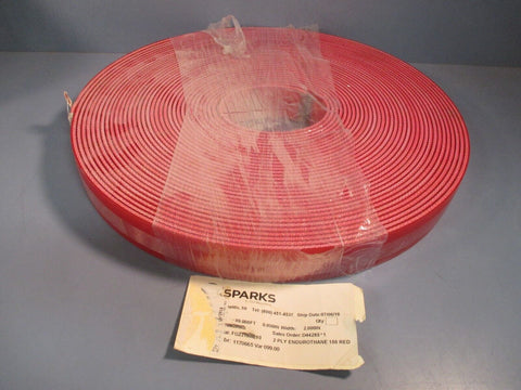 SPARKS CONVEYOR BELT 2 PLY ENDUROTHANE, 150 RED 2" x 99FT 1141939