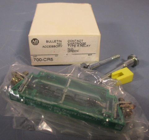 Allen-Bradley Contact Cartridge Type R Relay Ser. A 700-CR5