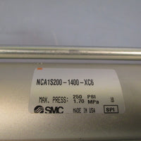 SMC AIR CYLINDER 250 PSI NCA1S200-1400-XC6