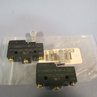 Omron Roller Lever Switch Lot of Two Z15GW2277B7K