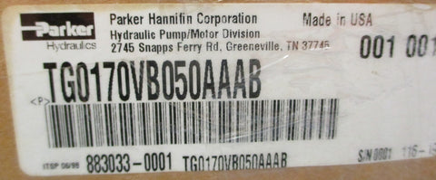 Parker TG0170VB050AAAB High Torque Orbital Hydraulic Motor 1-1/4" Shaft Dia