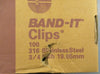 BAND-IT AE4569 Stainless Steel Clips 3/4" 316 Stainless Steel Box of 100