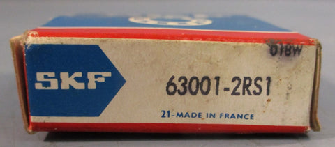 SKF 63001-2RS1 Deep Groove Ball Bearing 12mm x 28mm 12mm (Lot of 2)