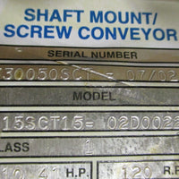 Foote Jones 8115SCT1502D00226 Shaft Mount Screw Conveyor 11/8" and 2" Shaft Di
