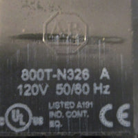 Allen Bradley 800T16HG17KB6AX Ser U 30mm Selector Switch 800T PB 120V 0.9/1.6W