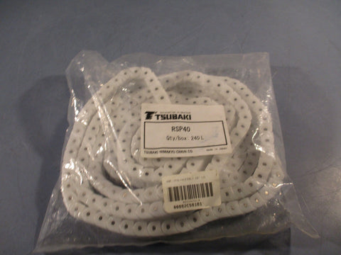TSUBAKI Flat Top Infeed Conveyor Chain Polyacetal RSP40 240L