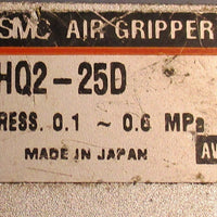 SMC MHQ225D Press 0.10.6 Double Acting Pneumatic Air Gripper