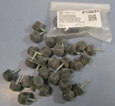 (Lot of 33) Buhler UXN48100086 Rubber Buffer, Bushing M6 26/25x40